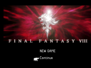 Final Fantasy VIII title screen for Playstation